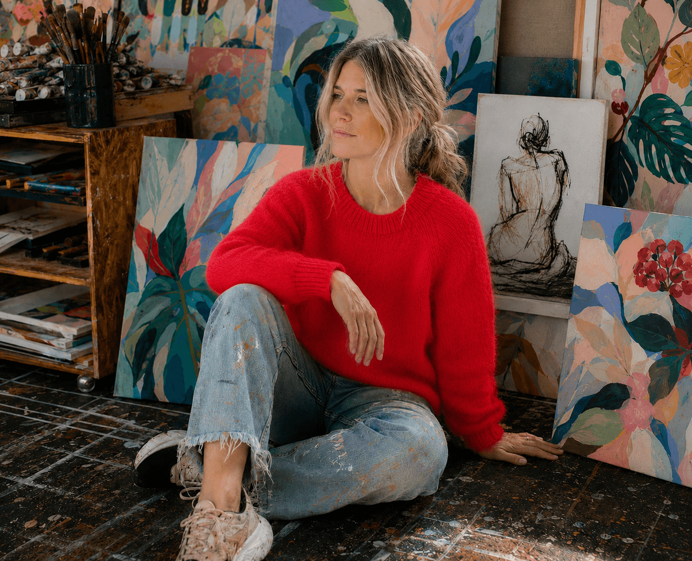 Natalie Spinelli in her studio