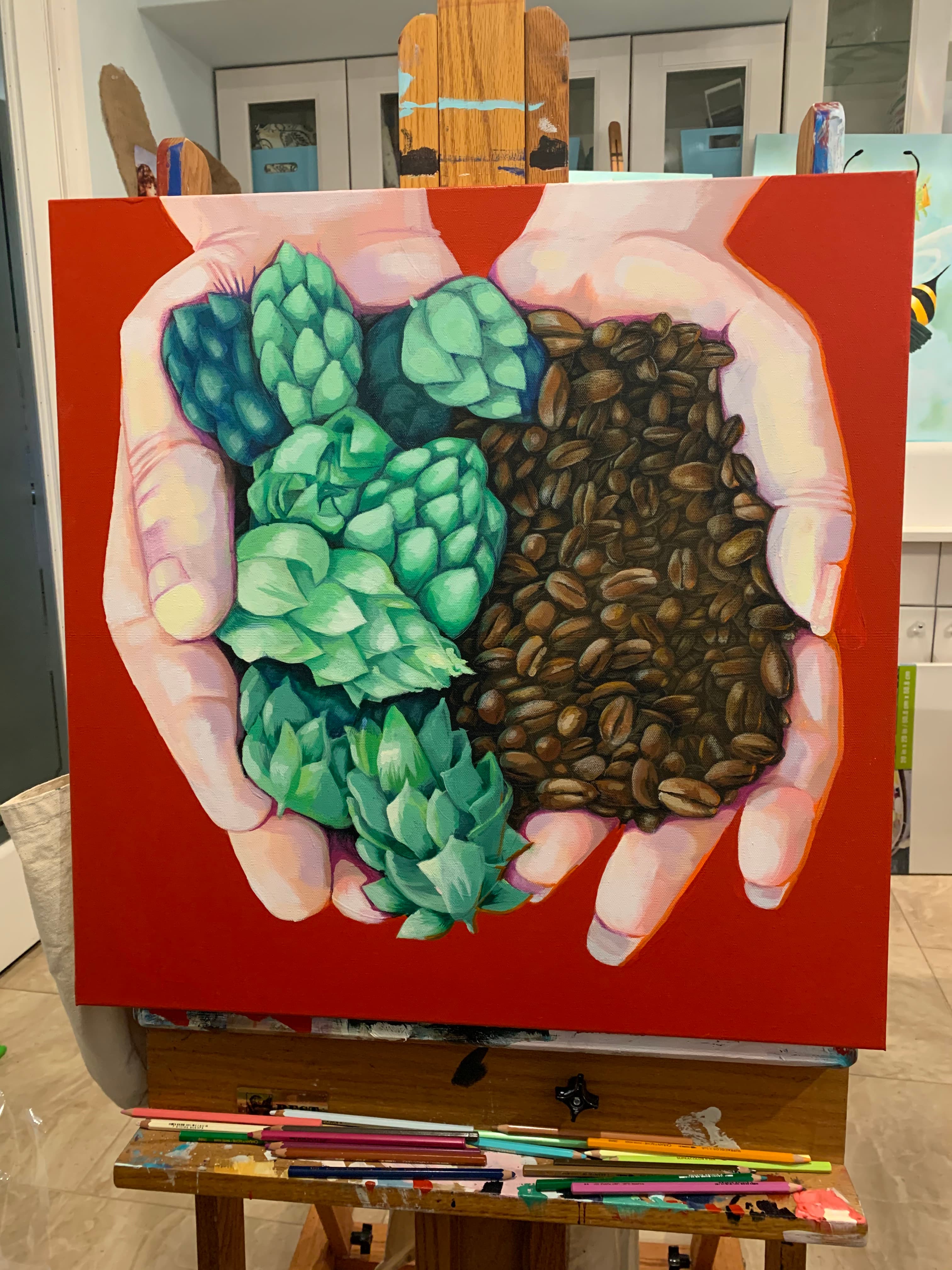 Black Walnut Brewery & Cafe — acrylic painting by Natalie Spinelli
