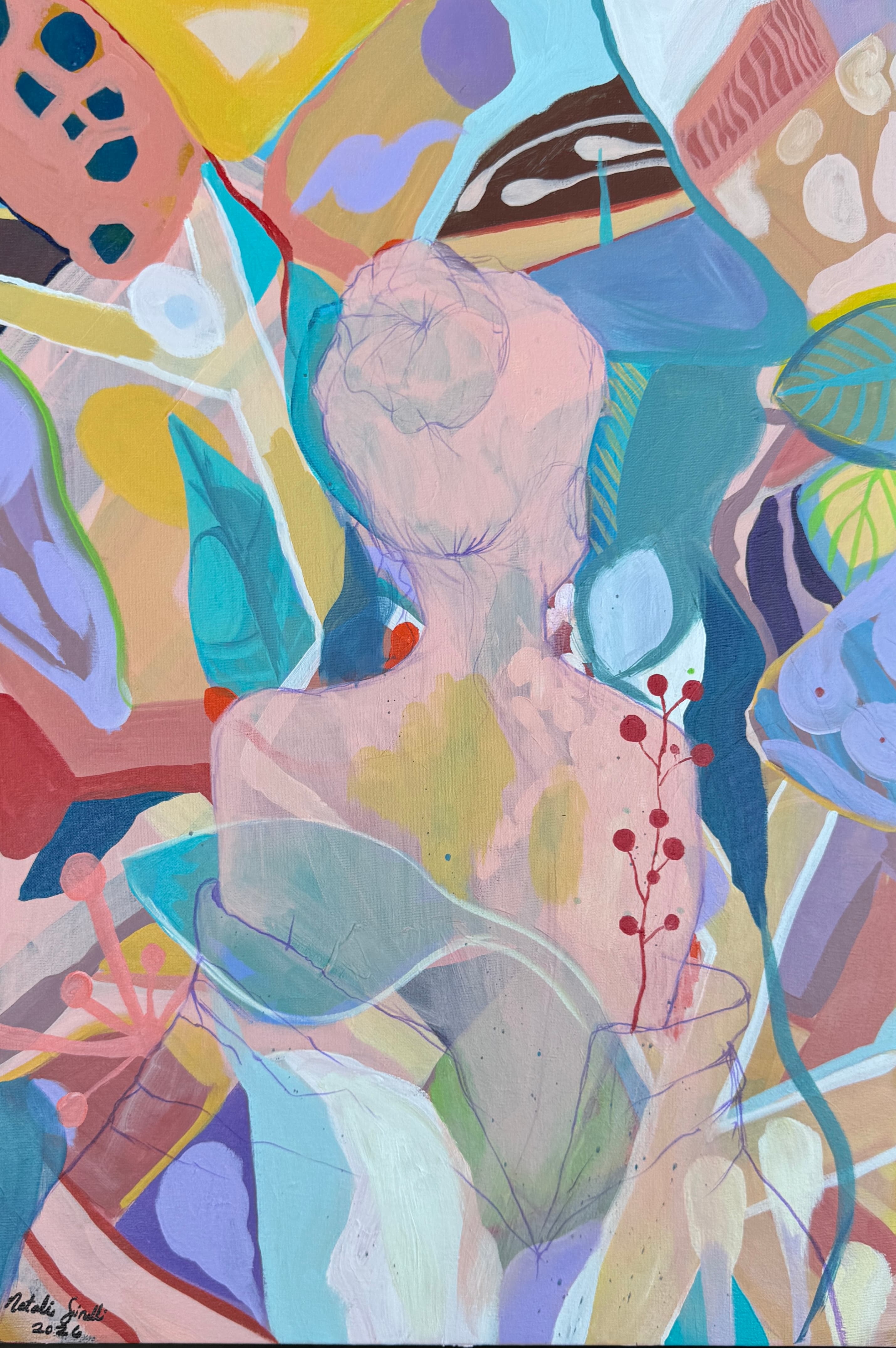 Reverence — contemporary botanical painting by Natalie Spinelli