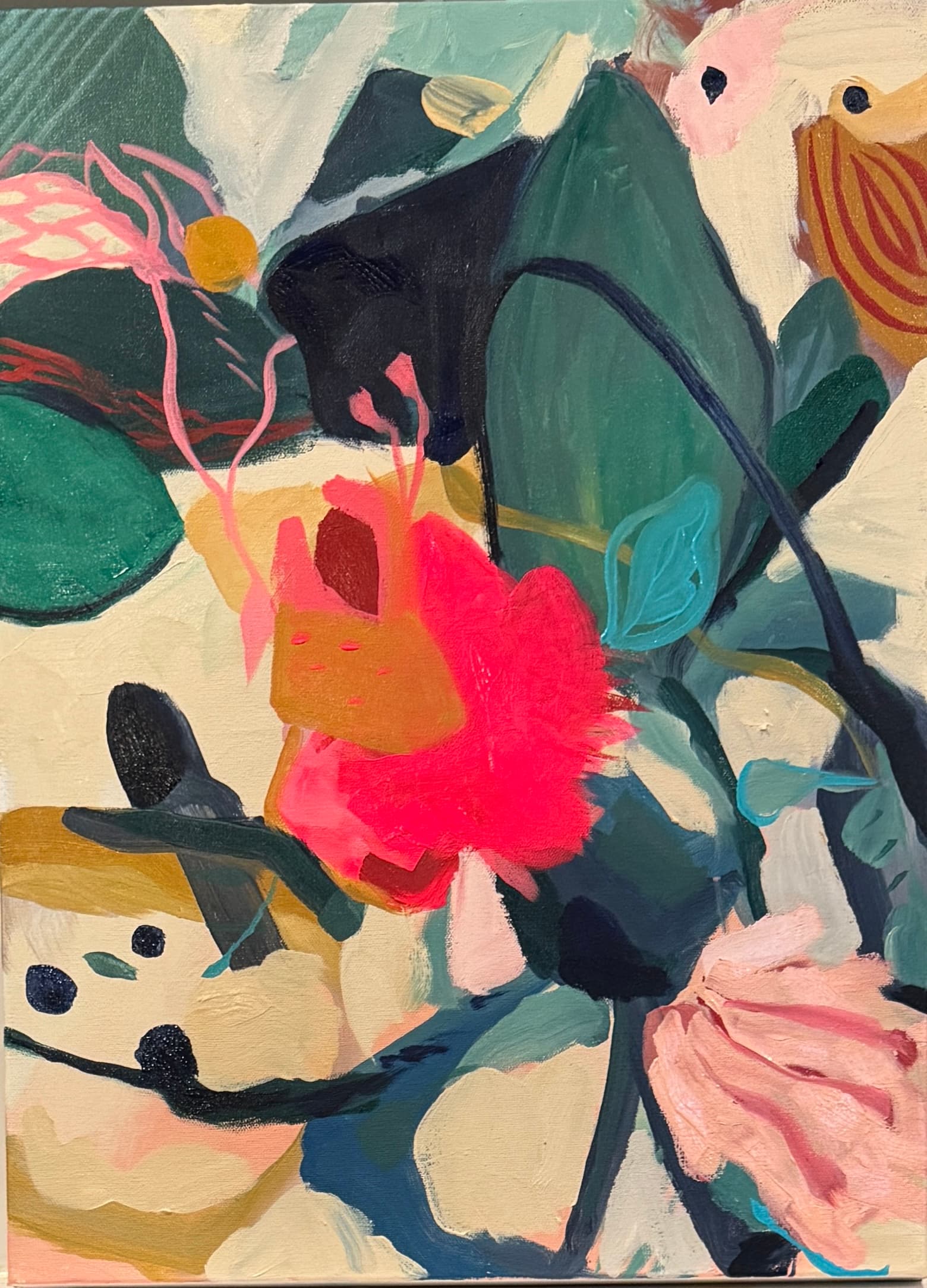 WildBloom — contemporary botanical painting by Natalie Spinelli