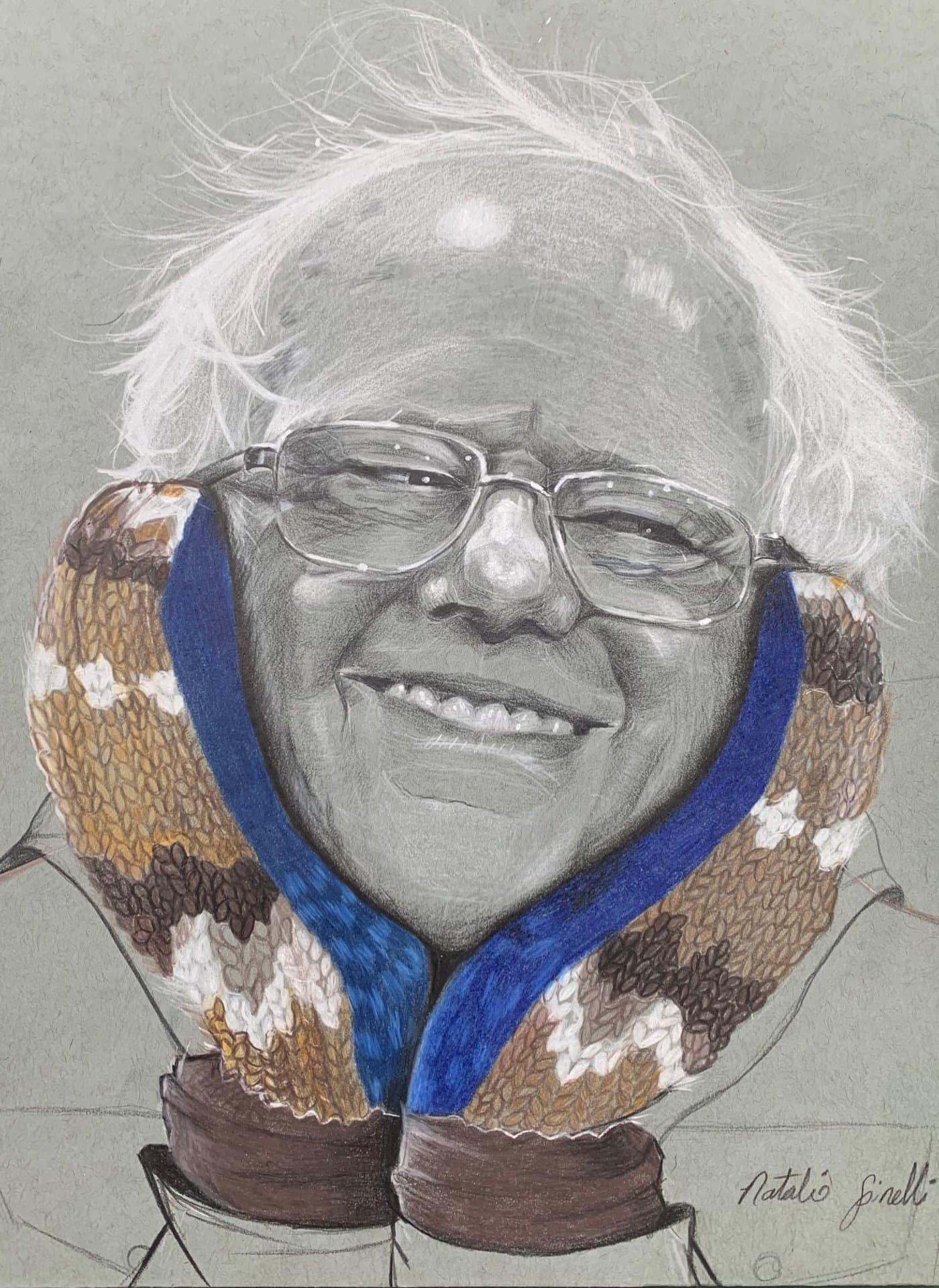 Smitten — graphite and colored pencil portrait by Natalie Spinelli