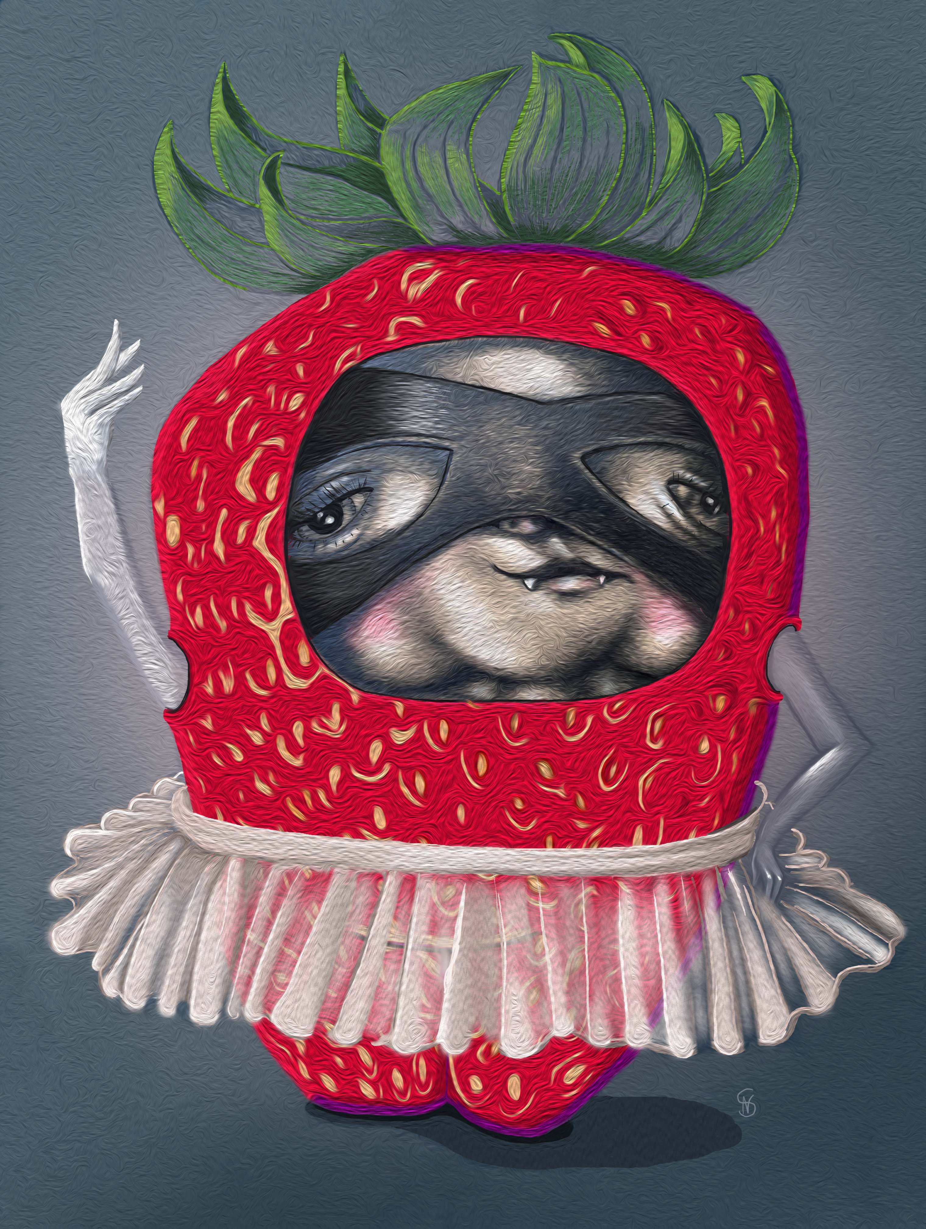 Strawberry Ballerina — oil painting by Natalie Spinelli