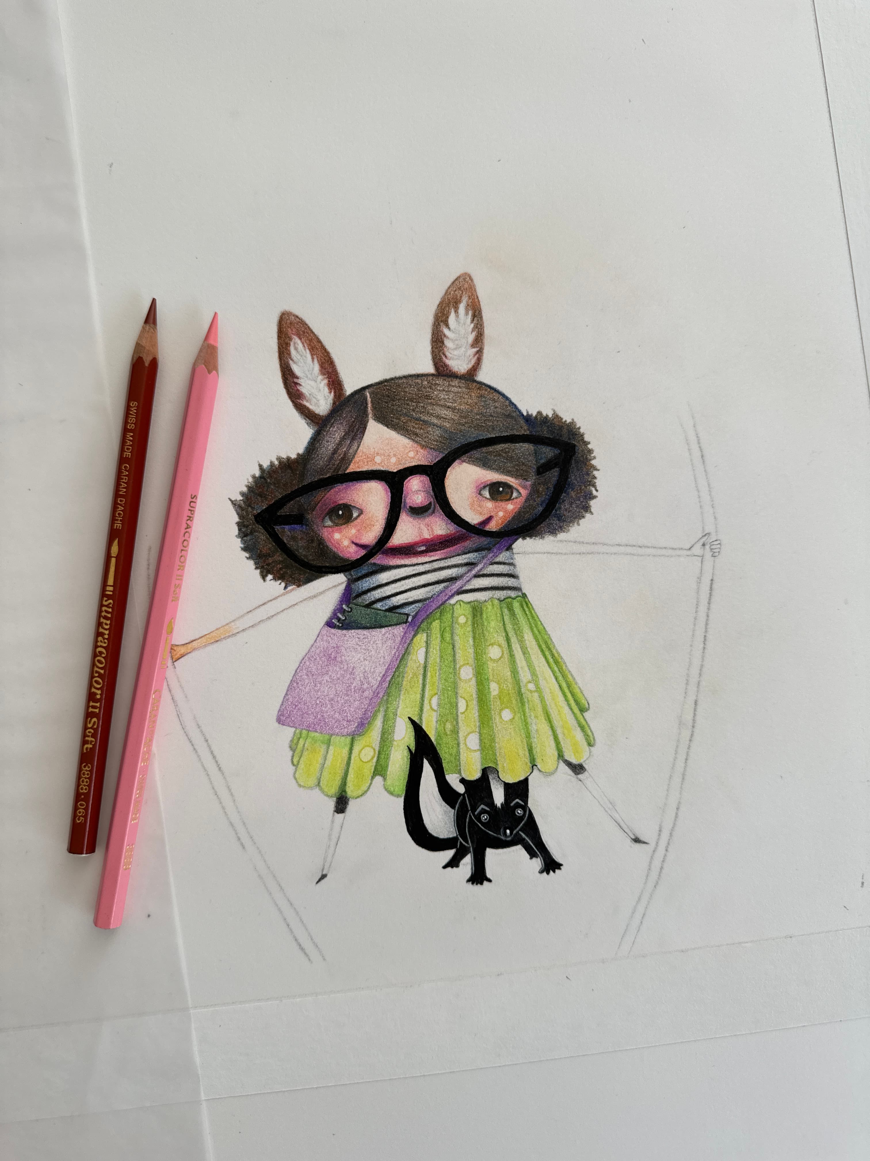 Melody Character Study — graphite sketch by Natalie Spinelli